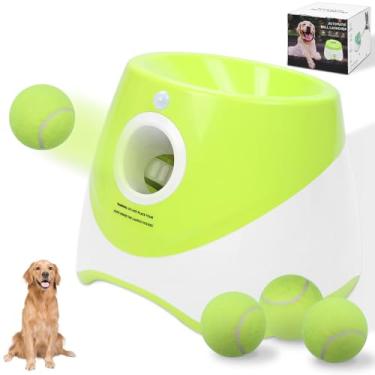 Imagem de Lançador Automático de Bolas para Cães,Arremessador de Bolinha Pet,Lançador de Bolas para Animais de Estimação, Lançador de Bola de Tênis de 3 a 9 m