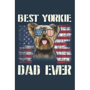 Imagem de Vintage Best Yorkie Dad Ever Flag Us For Pet Owner Father: Study Notebook, 6 x 9 inches, 120 pages
