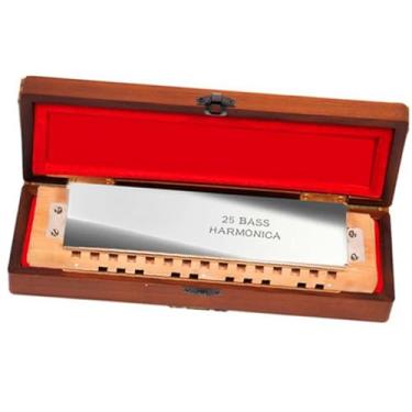 Imagem de Para Iniciantes harmônica 25 Buracos Melodia Baixo Gaita De Madeira A Bocca Instrumento Musical Boca Ogan Harpa Banda Acompanhamento