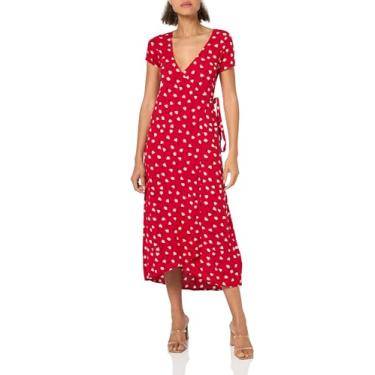 Imagem de Billabong Vestido feminino com comprimento midi frontal, Vermelho Havana, M