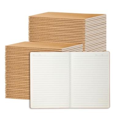 Imagem de Cadernos Kraft em branco, 21 x 13 cm, cadernos pequenos A5, em massa, sem forro, para crianças, estudantes, escola, escritório, viajantes, esboços, desenhos, materiais de escrita, 60 páginas/30 folhas