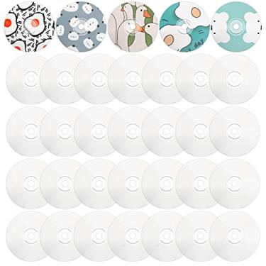 Imagem de STARVAST 50Pcs Cds Transparentes para Decoração Estética, Discos Redondos Transparentes Em Branco para Pintura, Cd Simples para Decoração de Suprimentos para Festas, Enfeite de Par (,)