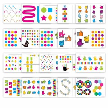 Imagem de Tapetes de atividades Color Building Brain Bridges - 20 planilhas educativas para crianças com foco em terapia ocupacional com TDAH