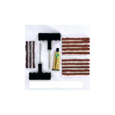 Imagem de Kit Reparo Pneu Sem Camara Moto Carro + 10 Refis Macarrão Pneu