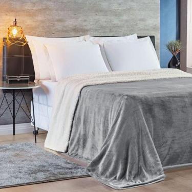 Imagem de Cobertor Casal King e Manta 1 Peça Cinza - CASA SCARPA