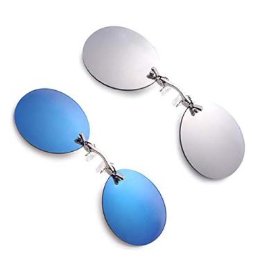 Imagem de Pacote com 2 óculos de sol retrô com clipe redondo no nariz, Matrix Morpheus, 2 Pack, Normal Size