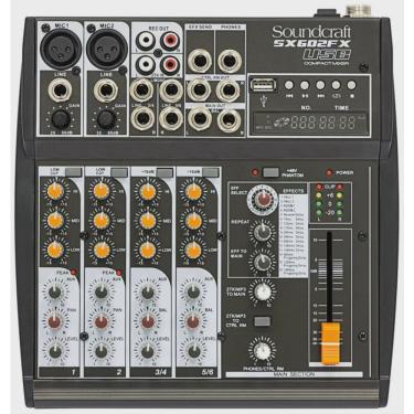 Imagem de Mesa De Som Soundcraft Sx 602 Fx 6 Canais - Usb Analógica