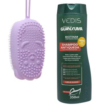 Imagem de Kit de Cuidados Pessoais – Shampoo Guanxuma Antiqueda Force para Cabelos Oleosos + Esponja de Silicone para Banho