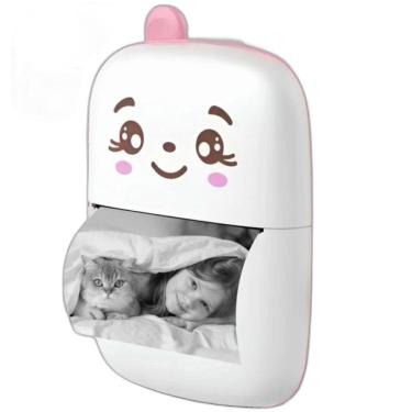 Imagem de Mini Impressora Térmica Bluetooth Sem Fio Portátil - Rosa