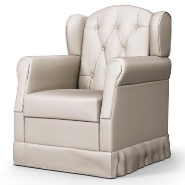Imagem de Poltrona De Amamentação Fixa Letícia Sintético Bege - Phoenix