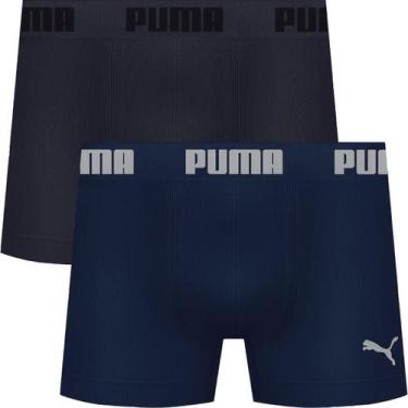 Imagem de Kit com 2 Cuecas Boxer Box Puma Sem Costura em Microfibra com Ajuste P