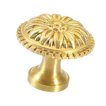 Imagem de IEUDNS Puxador de Gaveta, Maçaneta de Cobre, Simples, Fácil de Instalar, Decoração, Puxador de Armário, Cômoda, Porta de Armário, Casa, Ouro