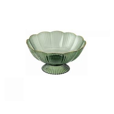 Imagem de cesta de frutas Bandeja de frutas para sala de estar, 2 peças, mesa de café, bandeja de frutas com bandeja de drenagem, estilo luxuoso, alto valor, bandeja de frutas decoração de cozinha(Green)