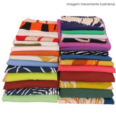 Imagem de Kit de Retalhos de Tecidos Abaixo de 80cm LD - DVJ Tecidos, 4kg