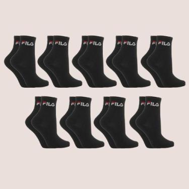 Imagem de Kit 9 Meia Tripack Unissex Cano Medio Original - Dass, Preto, 34 a 38