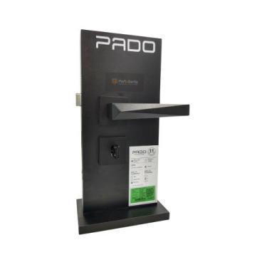 Imagem de Fechadura porta interna quarto sala ascot pado preta 55mm quadrada cha