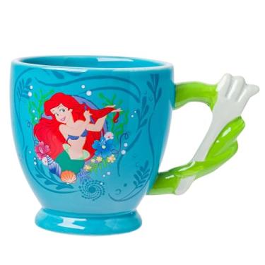 Imagem de Silver Buffalo Disney Princesa A Pequena Sereia Ariel Dinglehopper Escova de cabelo com garfo esculpido 3D Caneca de cerâmica, 590 ml