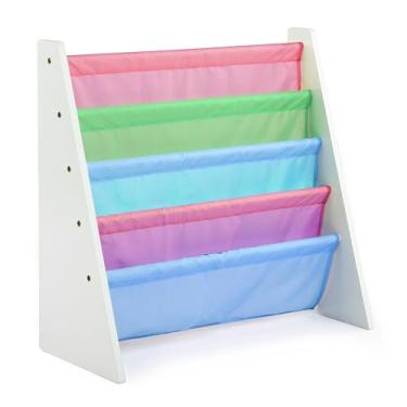 Imagem de Humble Crew Kids Book Rack Storage Bookshelf, White/Pastel (coleção Pastel)