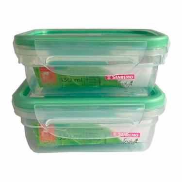 Imagem de 2 Pote Multiuso Freshy Plástico Freezer Sanremo Sr1763 330ml