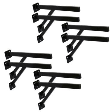 Imagem de Kit 8 Suportes Parafusar Bancada Pia Pedra Mármore 40X20Cm