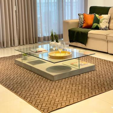 Imagem de Tapete Carpete Sala Quarto Elegante Trama 1,00 X 1,50 Marrom