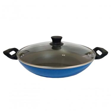 Imagem de Panela Wok Antiaderente Tampa De Vidro Grande 30cm Extang