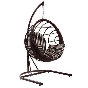 Imagem de Balanço De Alumínio Revestido Em Fibra Sintética - Tecido Friso Preto