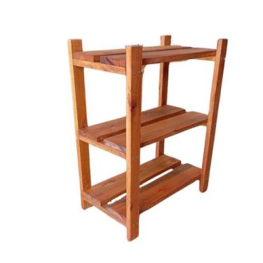 Imagem de Estante Modular 3 Prateleiras Madeira Maciça 65x50x29 cm L12cm Pintada