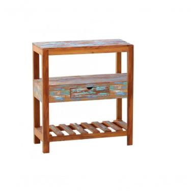 Imagem de Aparador Ilha 80 Cm Madeira Maciça Pátina C- Gaveta