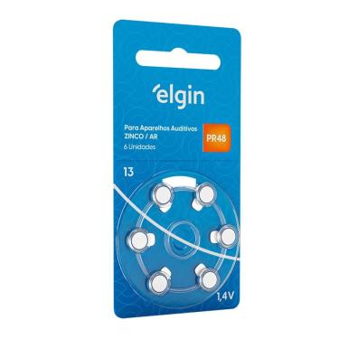 Imagem de Pilha Auditiva Elgin Tamanho 13 Pr48 1,4v Com 6 Unidades