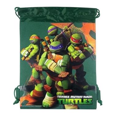 Imagem de Mochila Tipo Saco Verde Tartarugas Ninja Infantil