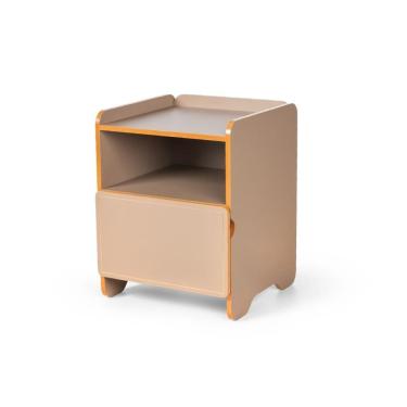 Imagem de Mesa De Cabeceira 1 Gaveta Com Nicho Cindy - Marrom