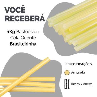 Imagem de Refil Bastão Cola Quente Branca Preta Amarelo Artesanato - Escolha Seu