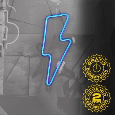 Imagem de Painel Luminoso Letreiro RAIO - Neon LED Azul + controle  - Studio 360
