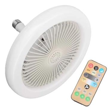 Imagem de Ventilador de Teto LED com Luminária Integrada, 36W, Controle Remoto, 23,5cm, Branco, 3 Velocidades