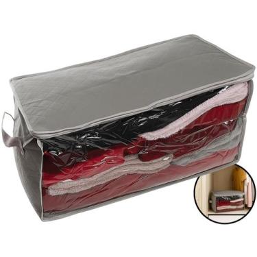 Imagem de Organizador Multiuso Dobrável Guarda Roupas Armário Prateleiras Porta 