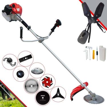 Imagem de Máquina de Cortar Grama Profissional À Gasolina Anmax CG430P 43cc 2HP de Potência 9.000rpm Roçadeira Completa Multifuncional Com 8 Opções de Cortes