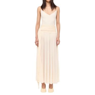 Imagem de Ronny Kobo Saia feminina maxi plissada, Off-white, GG