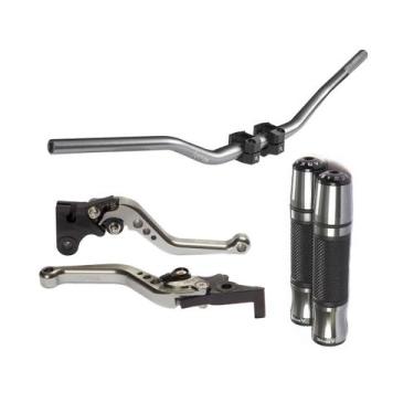 Imagem de Kit Guidão Esportivo Manopla Punho Luva Manete Yamaha MT 03 - Stark Ra