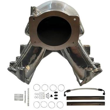 Imagem de Certified Automotive Experts | Porta retangular do coletor de admissão Chevy LS Hi-Ram | LS3, L76, L77, L92, L94, L96, L99, L9H, LSX, LY6 | Trilhos de combustível, juntas, ferragens incluídas