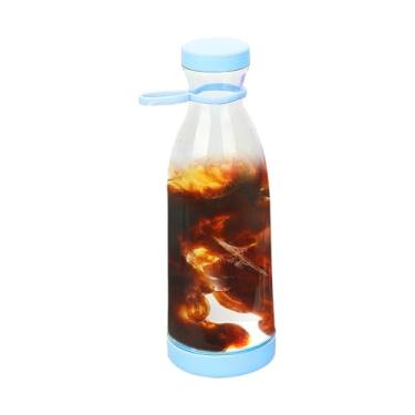 Imagem de Liquidificador Pessoal, Garrafa Misturadora Sem Fio para Sucos de Frutas, Shaker à Prova de Vazamentos com Lâminas de Aço Inoxidável Utensílios de Cozinha para Casa Treino Piquenique Homens