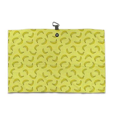 Imagem de Toalha de golfe waffle de microfibra magnética – Engraçada grande 40,6 cm x 61 cm Clean Golf Club Ball Magnet Clip para pendurar no carrinho Forte Força Premium Ultra Absorvente Disco Preto Masculino