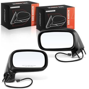 Imagem de A-Premium Par (2) espelhos retrovisores elétricos do lado do motorista e do passageiro - compatível com Pontiac Bonneville 1992-1999 - Espelho retrovisor externo preto não dobrável não aquecido