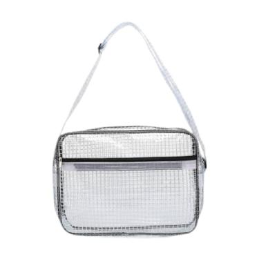 Imagem de Fenteer Saco transparente antiestático para sala limpa, saco de PVC transparente para oficina de acampamento esportivo, Branco