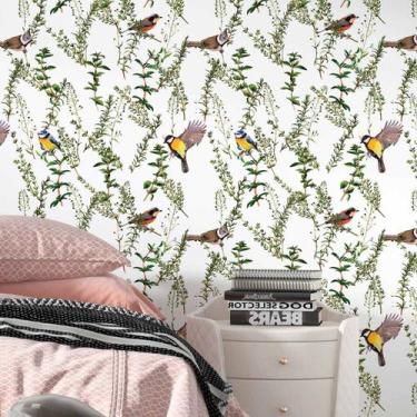 Imagem de Papel De Parede Adesivo Bird Passaro Galho Natureza 1.5m - DELIQUADROS