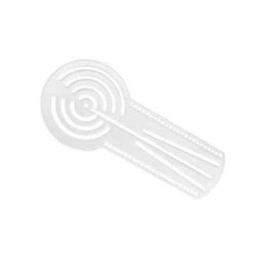 Imagem de Fenteer Régua de desenho geométrico, ferramenta auxiliar de desenho, profissional, compacta, portátil, suprimentos para artistas, estêncil de desenho, 15cm X 6.8cm