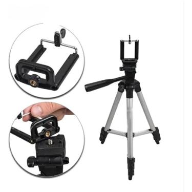 Imagem de Tripé Profissional Universal Para Celular e Câmera 1,3M Com Bolsa De Transporte Tripod Pedestal Com Regulagem