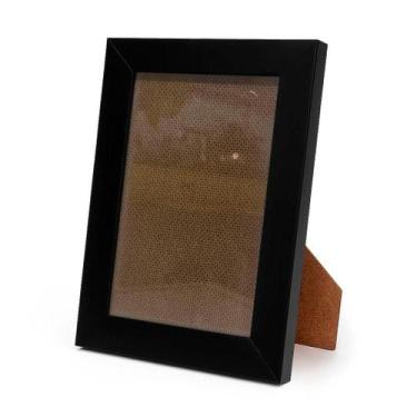 Imagem de Porta Retrato 10x15cm Foto A6 Moldura Preta Lisa Com Vidro - Complet C
