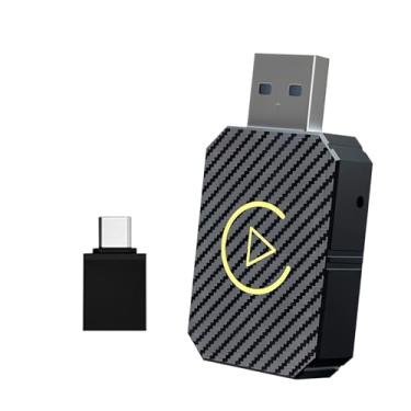 Imagem de Adaptador CarPlay 2 em 1 e automotivo para Android/iPhone,Plug and Play, controle estável e sem atraso para carro 2016-2024, USB.