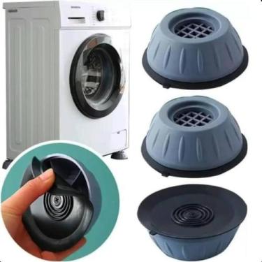 Imagem de Suporte Profissional para Máquina de Lavar com Almofada Antivibração -